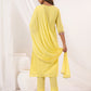 Janasya Light Dobby Cotton Embroidered Straight Kurta Set | Swadesiicart