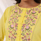 Janasya Light Dobby Cotton Embroidered Straight Kurta Set | Swadesiicart
