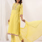 Janasya Light Dobby Cotton Embroidered Straight Kurta Set | Swadesiicart