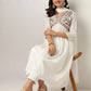 Janasya Light Dobby Cotton Embroidered A-Line Kurta Set | Swadesiicart