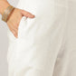 Janasya Light Dobby Cotton Embroidered A-Line Kurta Set | Swadesiicart