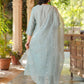 Janasya Light Silk Blend Embroidered Straight Kurta Set | Swadesiicart