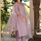 Janasya Light Silk Blend Embroidered Straight Kurta Set | Swadesiicart