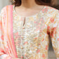 Janasya Light Cotton Floral A-Line Kurta Set | Swadesiicart