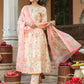 Janasya Light Cotton Floral A-Line Kurta Set | Swadesiicart