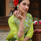 Janasya Bright Cotton Floral A-Line Kurta Set | Swadesiicart