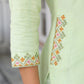 Janasya Light Cotton Self Design Straight Kurta Set | Swadesiicart