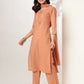 Janasya Dark Cotton Solid Straight Kurta Set | Swadesiicart