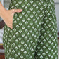 Janasya Dark Cotton Floral A-Line Kurta Set | Swadesiicart