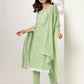 Janasya Light Cotton Embroidered Straight Kurta Set | Swadesiicart