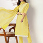 Janasya Light Cotton Embroidered Straight Kurta Set | Swadesiicart