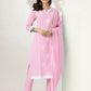 Janasya Light Cotton Embroidered Straight Kurta Set | Swadesiicart
