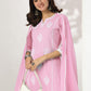 Janasya Light Cotton Embroidered Straight Kurta Set | Swadesiicart