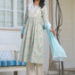 Janasya Light Cotton Yoke Embroidery A-Line Kurta Set | Swadesiicart