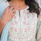 Janasya Light Cotton Yoke Embroidery A-Line Kurta Set | Swadesiicart