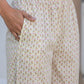 Janasya Light Cotton Yoke Embroidery A-Line Kurta Set | Swadesiicart