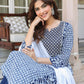Janasya Dark Rayon Floral A-Line Kurta Set | Swadesiicart
