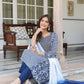 Janasya Dark Rayon Floral A-Line Kurta Set | Swadesiicart