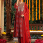 Janasya Dark Georgette Yoke Embroidery A-Line Kurta Set | Swadesiicart
