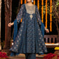 Janasya Dark Georgette Ajrakh Anarkali Kurta Set | Swadesiicart