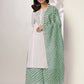 Janasya Light Cotton Yoke Embroidery Straight Kurta Set | Swadesiicart