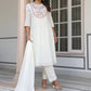 Janasya Light Cotton Yoke Embroidery A-Line Kurta Set | Swadesiicart