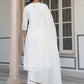 Janasya Light Cotton Yoke Embroidery A-Line Kurta Set | Swadesiicart