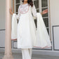 Janasya Light Cotton Yoke Embroidery A-Line Kurta Set | Swadesiicart