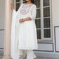Janasya Light Cotton Yoke Embroidery A-Line Kurta Set | Swadesiicart