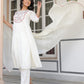 Janasya Light Cotton Yoke Embroidery A-Line Kurta Set | Swadesiicart