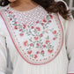 Janasya Light Cotton Yoke Embroidery A-Line Kurta Set | Swadesiicart