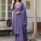 Janasya Dark Cotton Embroidered A-Line Kurta Set | Swadesiicart