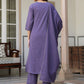Janasya Dark Cotton Embroidered A-Line Kurta Set | Swadesiicart
