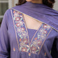Janasya Dark Cotton Embroidered A-Line Kurta Set | Swadesiicart