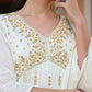 Janasya Light Cotton Embroidered A-Line Kurta Set | Swadesiicart