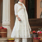 Janasya Light Cotton Embroidered A-Line Kurta Set | Swadesiicart