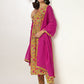 Janasya Bright Cotton Floral Angrakha Kurta Set | Swadesiicart