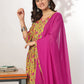 Janasya Bright Cotton Floral Angrakha Kurta Set | Swadesiicart
