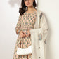 Janasya Light Cotton Floral A-Line Kurta Set | Swadesiicart