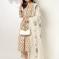 Janasya Light Cotton Floral A-Line Kurta Set | Swadesiicart