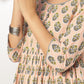 Janasya Light Cotton Floral A-Line Kurta Set | Swadesiicart