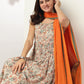 Janasya Light Cotton Floral A-Line Kurta Set | Swadesiicart