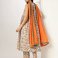 Janasya Light Cotton Floral A-Line Kurta Set | Swadesiicart