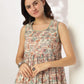 Janasya Light Cotton Floral A-Line Kurta Set | Swadesiicart