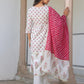 Janasya Light Cotton Floral Angrakha Kurta Set | Swadesiicart