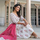 Janasya Light Cotton Floral Angrakha Kurta Set | Swadesiicart
