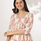 Janasya Light Cotton Floral A-Line Kurta Set | Swadesiicart