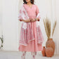 Janasya Light Cotton Embellished A-Line Kurta Set | Swadesiicart