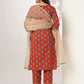 Janasya Bright Cotton Floral Straight Kurta Set | Swadesiicart