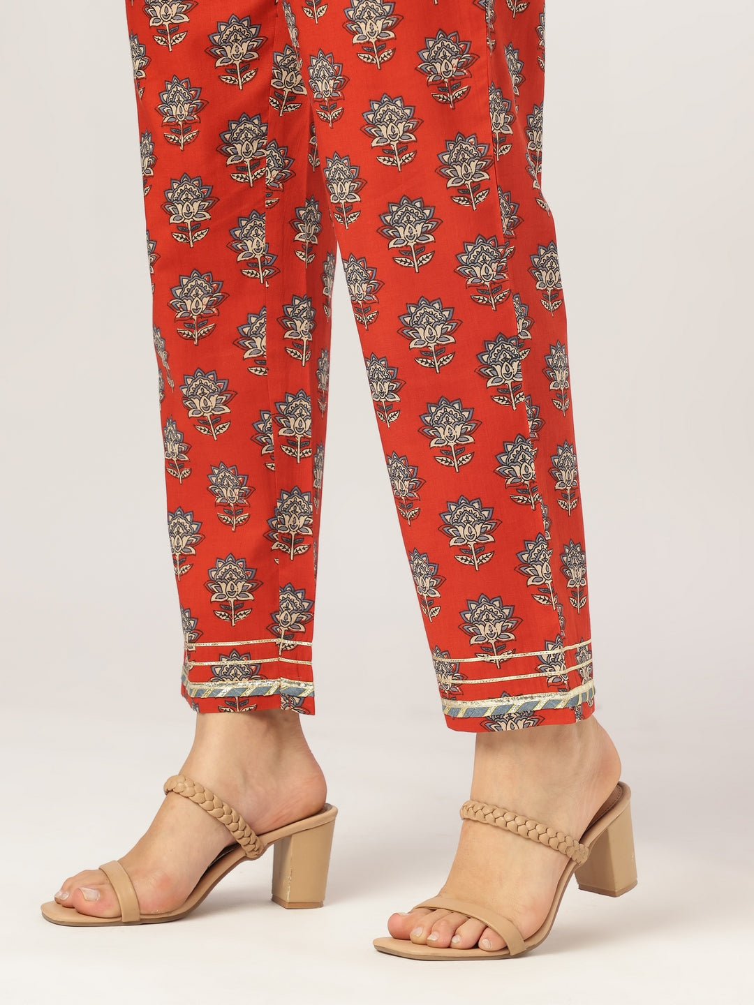 Janasya Bright Cotton Floral Straight Kurta Set | Swadesiicart